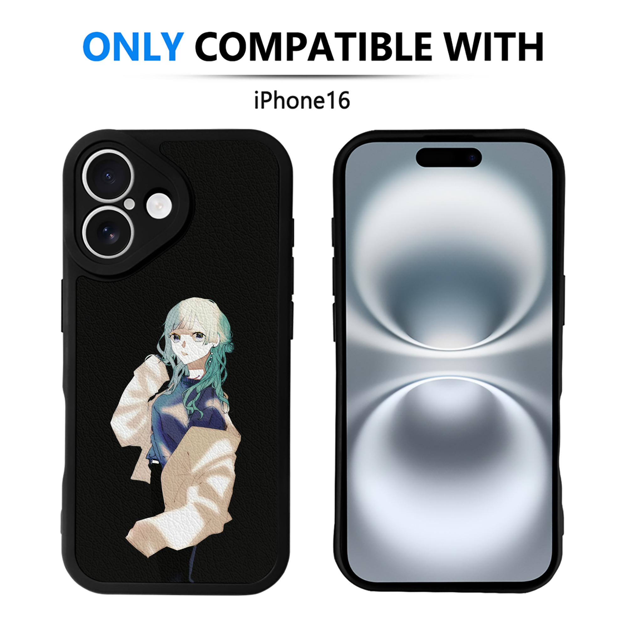 （画像用） 呪術廻戦 Jujutsu Kaisen 【iPhone 16シリーズ対応】シリコンスマホケース（レザー調） 材質：シリコン